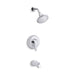 KOHLER TS98006-4-CP July Rite-Temp Bath And Shower Valve Trim With Lever Handle, Slip-Fit Spout And 2.0 Gpm Showerhead in Polished Chrome