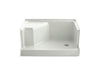 KOHLER K-9488 Memoirs 48" x 36" single threshold right-hand drain shower base with integral seat at left