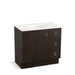 KOHLER K-99507-TKR-1WC Jacquard 36" bathroom vanity cabinet with toe kick, 1 door and 3 drawers on right