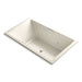 KOHLER K-1174-XH2G-47 Underscore Rectangle 72" x 42" drop-in whirlpool + BubbleMassage(TM) Air Bath with center drain
