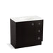 KOHLER K-99507-TKR-1WU Jacquard 36" bathroom vanity cabinet with toe kick, 1 door and 3 drawers on right