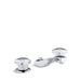 KOHLER 7437-2A-CP Triton Widespread Commercial Bathroom Sink Faucet With Standard Handles, Pop-Up Drain And 5" Standard Spout in Polished Chrome