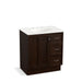 KOHLER K-99517-TKR-1WB Damask 30" bathroom vanity cabinet with toe kick, 1 door and 3 drawers on right
