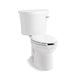 KOHLER 25087-SSRA-0 Kingston Two-Piece Elongated 1.28 Gpf Toilet With Right-Hand Trip Lever And Antimicrobial Finish in White