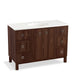 KOHLER K-99509-LGSD-1WE Jacquard 48" bathroom vanity cabinet with furniture legs, 2 doors and 6 drawers, split top drawers