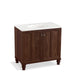 KOHLER K-99518-LG-1WE Damask 36" bathroom vanity cabinet with furniture legs and 2 doors