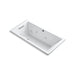 KOHLER K-1167-H2-0 Underscore Rectangle 60" x 30" drop-in whirlpool with heater without jet trim