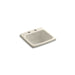 KOHLER K-6015-2-47 Gimlet 15-1/4" x 15-1/4" x 6-1/2" top-mount bar sink with 2 faucet holes