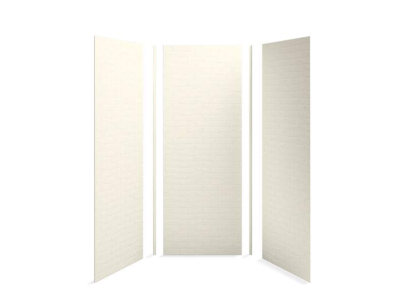 KOHLER 97611-T01-96 Choreograph 36" X 36" X 96" Shower Wall Kit, Brick Texture in Biscuit