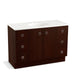KOHLER K-99509-TK-1WG Jacquard 48" bathroom vanity cabinet with toe kick, 2 doors and 6 drawers
