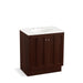 KOHLER K-99515-TK-1WG Damask 30" bathroom vanity cabinet with toe kick and 2 doors