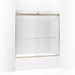 KOHLER K-706005-D3 Levity Sliding bath door, 59-3/4" H x 54 - 57" W, with 1/4" thick Frosted glass