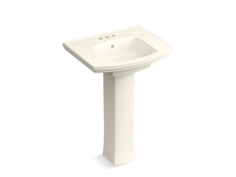 KOHLER K-24050-4 Kelston Pedestal bathroom sink with 4" centerset faucet holes
