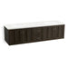 KOHLER K-99525-SD-1WC Damask 72" wall-hung bathroom vanity cabinet with 4 doors and 2 drawers, split top drawer