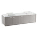 KOHLER K-99550-SD-1WT Jute 72" wall-hung bathroom vanity cabinet with 4 doors and 1 split drawer
