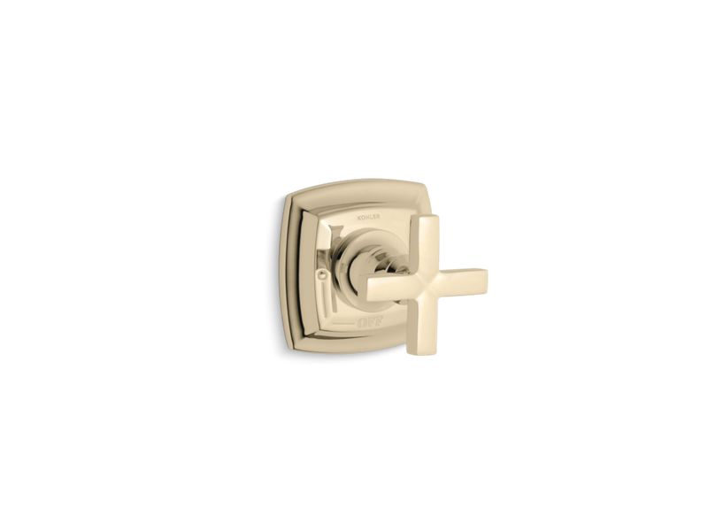 KOHLER T16241-3-AF Margaux Valve Trim With Cross Handle For Volume Control Valve, Requires Valve in Vibrant French Gold