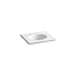 KOHLER K-2791-8 Ceramic/Impressions 25" oval vanity-top bathroom sink with 8" widespread faucet holes
