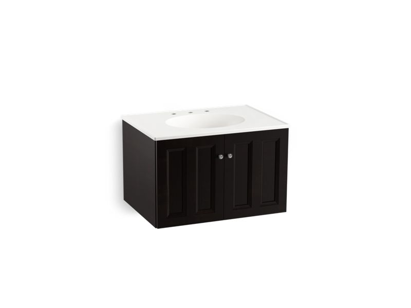 KOHLER K-99515-1WU Damask 30" wall-hung bathroom vanity cabinet with 2 doors