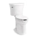 KOHLER 25077-SST-0 Kingston Comfort Height Two-Piece Elongated 1.28 Gpf Chair Height Toilet With Tank Cover Locks And Antimicrobial Finish in White