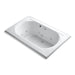 KOHLER K-1170-H2-0 Memoirs 66" x 42" drop-in whirlpool with reversible drain and heater without jet trim