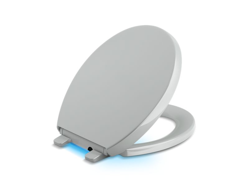 KOHLER K-75793 Reveal Nightlight Quiet-Close Round-front toilet seat