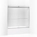 KOHLER K-706005-D3 Levity Sliding bath door, 59-3/4" H x 54 - 57" W, with 1/4" thick Frosted glass