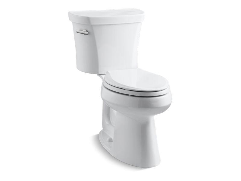 KOHLER 3949-U-0 Highline Comfort Height Two-Piece Elongated 1.28 Gpf Chair Height Toilet With Insulated Tank And 14" Rough-In in White