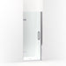KOHLER 27583-10L-SHP Components 29-5/8"–30-3/8" W X 71-1/2" H Frameless Pivot Shower Door With 3/8" Crystal Clear Glass And Back-To-Back Vertical Door Pulls in Bright Polished Silver