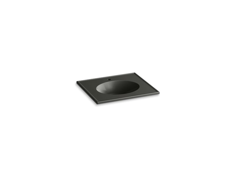 KOHLER K-2791-1 Ceramic/Impressions 25" oval vanity-top bathroom sink with single faucet hole