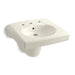 KOHLER 1999-8 Brenham Wall-mount or concealed carrier arm mount commercial bathroom sink with widespread faucet holes and shroud