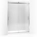 KOHLER K-706013-L Levity Sliding shower door, 82" H x 56-5/8 - 59-5/8" W, with 3/8" thick Crystal Clear glass