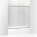 KOHLER K-706166-L Levity Sliding bath door, 62" H x 56-5/8 - 59-5/8" W, with 5/16" thick Crystal Clear glass