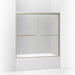 KOHLER 709062-D3-MX Gradient Sliding Bath Door 58-1/16" H X 59-5/8" W, With 1/4" Thick Frosted Glass in Matte Nickel