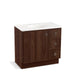 KOHLER K-99507-TKR-1WE Jacquard 36" bathroom vanity cabinet with toe kick, 1 door and 3 drawers on right