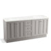 KOHLER K-99525-TK-1WT Damask 72" bathroom vanity cabinet with toe kick, 4 doors and 3 drawers