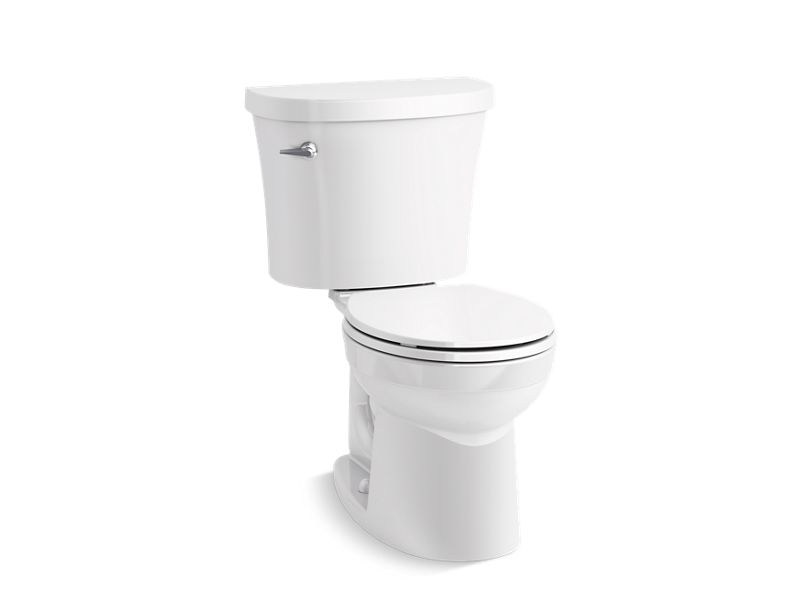 KOHLER 25097-0 Kingston Two-Piece Round-Front 1.28 Gpf Toilet in White