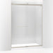 KOHLER K-706168-L-NX Levity sliding shower door, 82" H x 56-5/8 - 59-5/8" W, with 5/16" thick Crystal Clear glass and towel bars