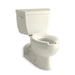 KOHLER 3554-96 Barrington Two-Piece Elongated 1.6 Gpf Toilet With Pressure Lite(R) Flushing Technology And Left-Hand Trip Lever in Biscuit