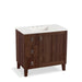 KOHLER K-99533-LGL-1WE Poplin 36" bathroom vanity cabinet with legs, 1 door and 3 drawers on left