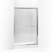 KOHLER 702213-L-SHP Fluence Sliding Shower Door, 70" H X 40 - 43" W, With 1/4" Thick Crystal Clear Glass in Bright Polished Silver
