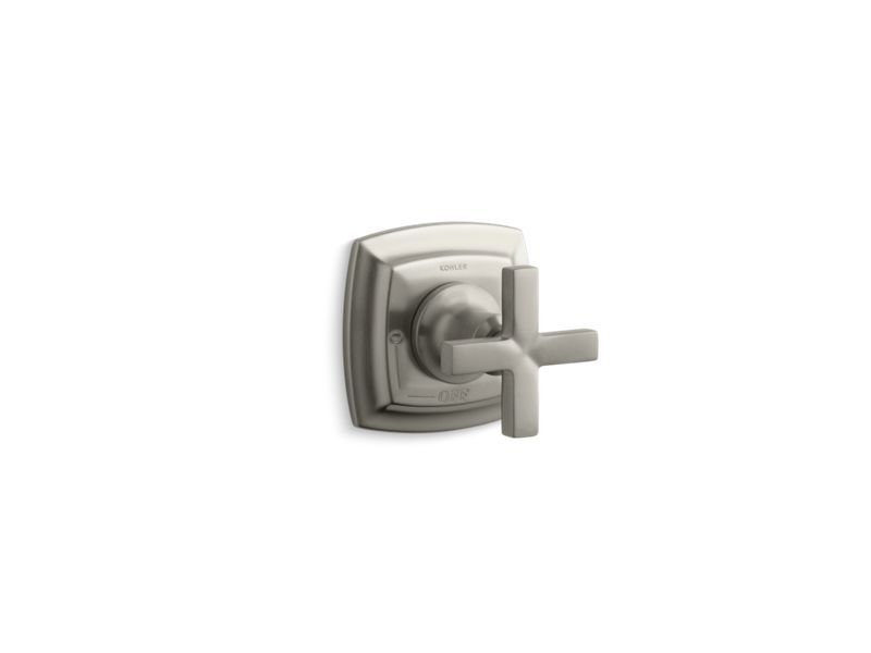 KOHLER T16241-3-BN Margaux Valve Trim With Cross Handle For Volume Control Valve, Requires Valve in Vibrant Brushed Nickel