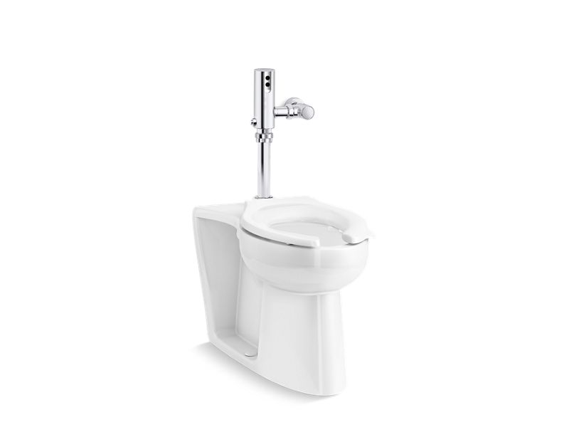 KOHLER K-PR25042-T4DSL Modflex Adjust-a-Bowl Antimicrobial toilet with Mach Tripoint touchless DC 1.28 gpf flushometer