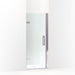 KOHLER 27577-10L-SHP Components 27-5/8"–28-3/8" W X 71-1/2" Frameless Pivot Shower Door With 3/8" Crystal Clear Glass And Back-To-Back Vertical Door Pulls in Bright Polished Silver