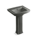 KOHLER 2359-8 Archer Pedestal bathroom sink with 8" widespread faucet holes