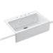 KOHLER 6546-4-0 Dickinson 33" X 22-1/8" X 8-5/8" Apron-Front, Tile-In Single-Bowl Kitchen Sink With 4 Faucet Holes in White