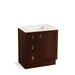 KOHLER K-99530-TKL-1WG Poplin 30" bathroom vanity cabinet with toe kick, 1 door and 3 drawers on left