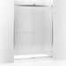 KOHLER K-706168-L-SHP Levity sliding shower door, 82" H x 56-5/8 - 59-5/8" W, with 5/16" thick Crystal Clear glass and towel bars