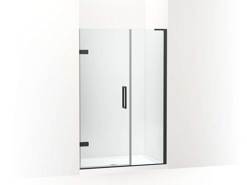 KOHLER 27606-10L-BL Composed 46–46-3/4" W X 71-1/2" H Frameless Pivot Shower Door With 3/8" Crystal Clear Glass And Back-To-Back Vertical Door Pulls in Matte Black