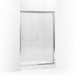 KOHLER 702208-G54-SHP Fluence Sliding Shower Door, 70-5/16" H X 44-5/8 - 47-5/8" W, With 1/4" Thick Falling Lines Glass in Bright Polished Silver