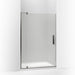 KOHLER 707546-D3-ABZ Revel Pivot Shower Door, 74"H X 39-1/8 - 44"W, With 5/16" Thick Frosted Glass in Anodized Dark Bronze